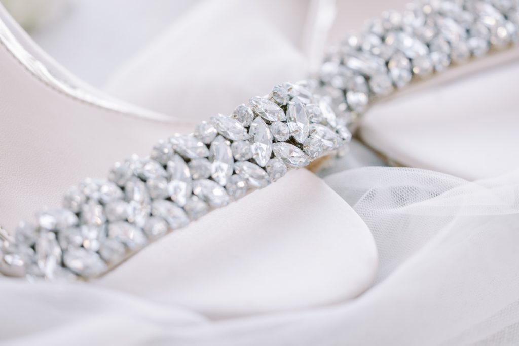 Wedding shoes with stones 