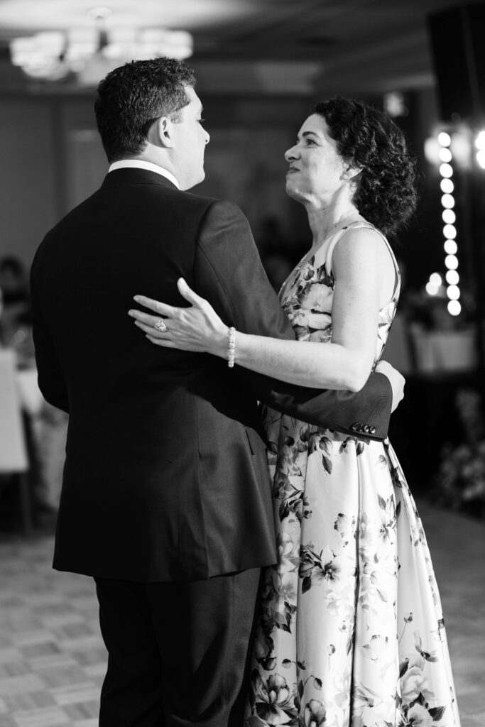 groom's first dance with his mom at the rosewood mansion