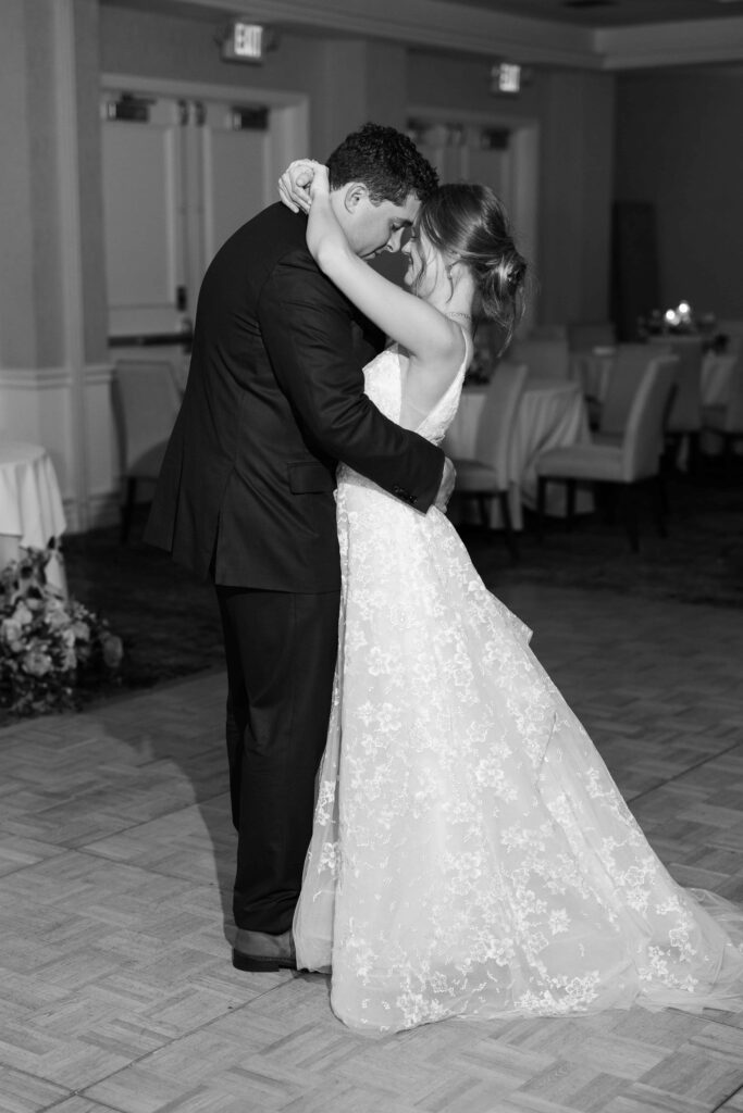 bride and groom's last dance at the rosewood mansion 