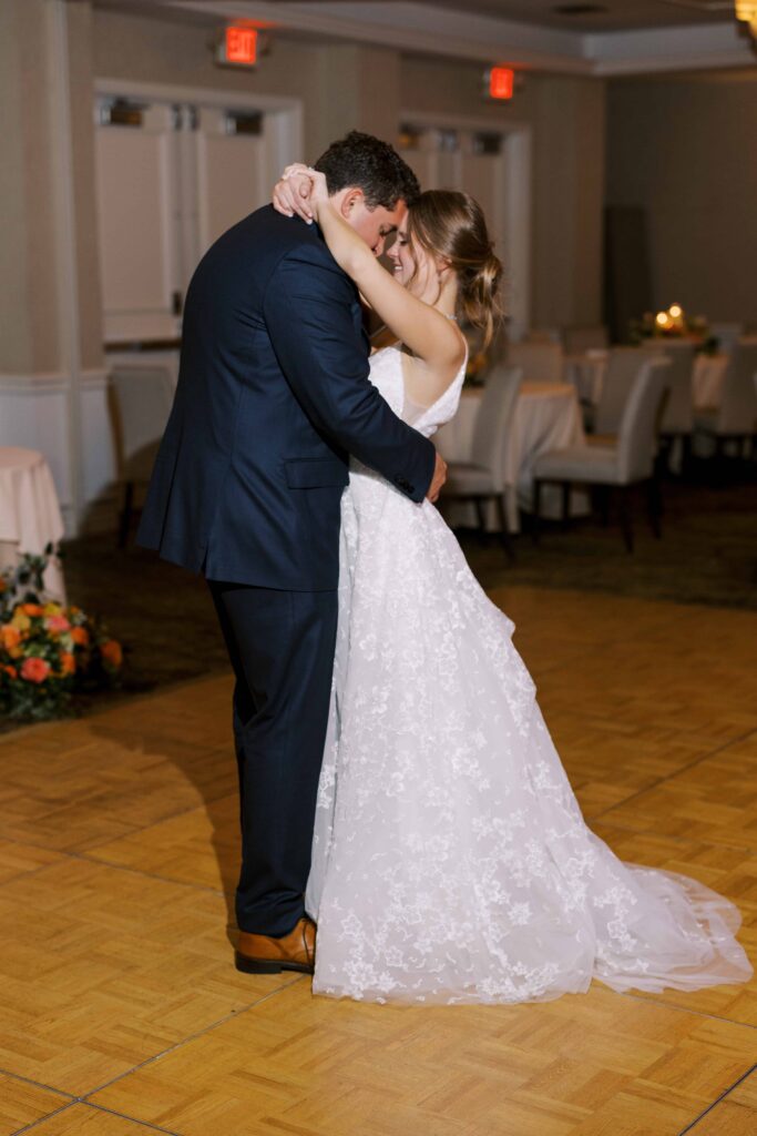 bride and groom's last dance at the rosewood mansion 