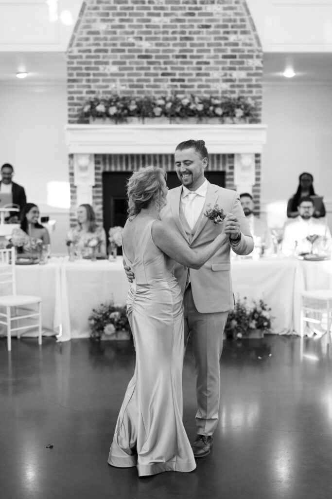 groom dancing with his mother at The Springs Event Venue Weatherford 