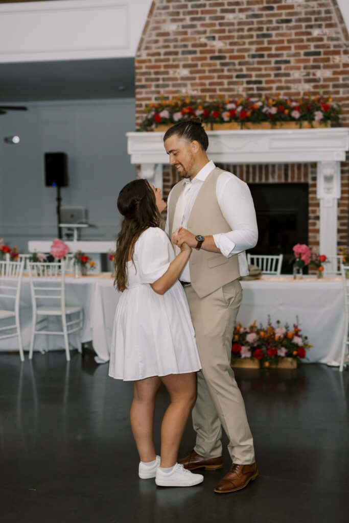 bride and groom for their last dance at The Springs Event Venue Weatherford