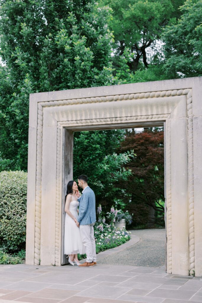 Rita and Alessandro for their engagement photos at the Dallas Arboretum